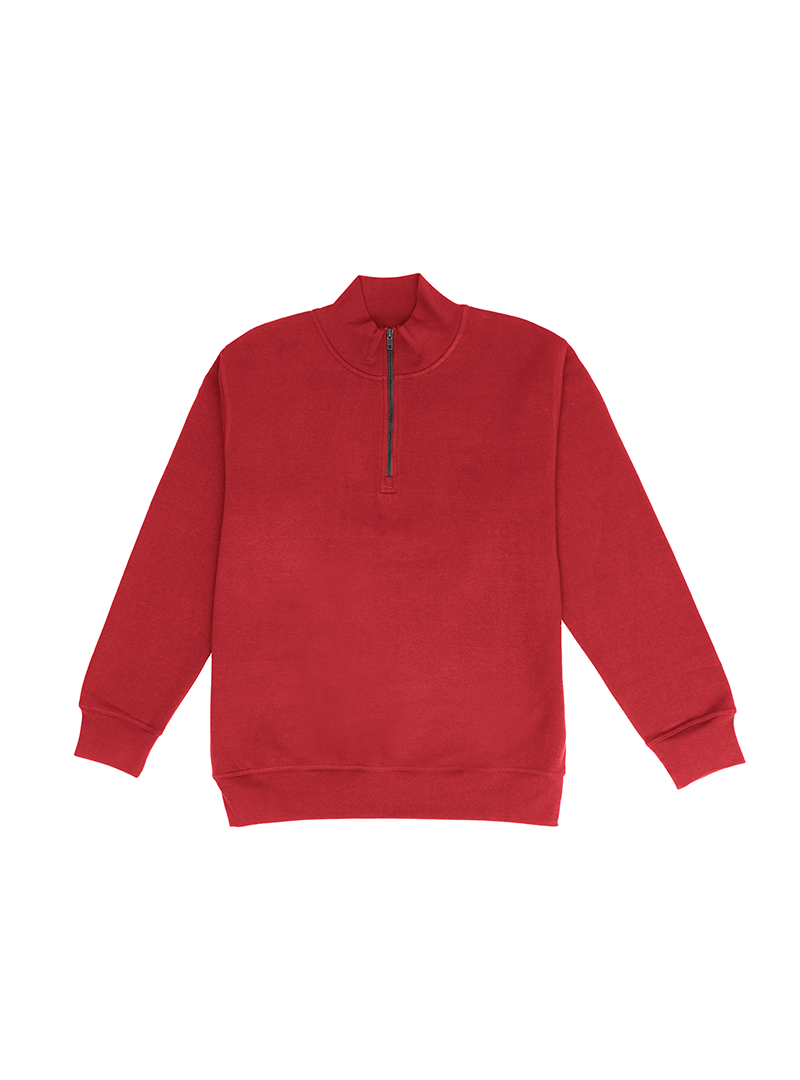 Quarter Zip Neck Sweat Shirt